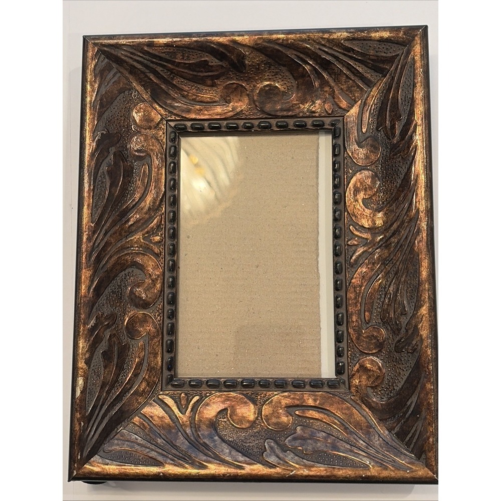 Bronze Scrolls Frame Picture Photo Frame 11,5" x 13,5" Freestanding or Hanging